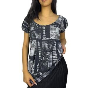 Hysteric Glamour Horror Destroy All Blouse Grunge Top